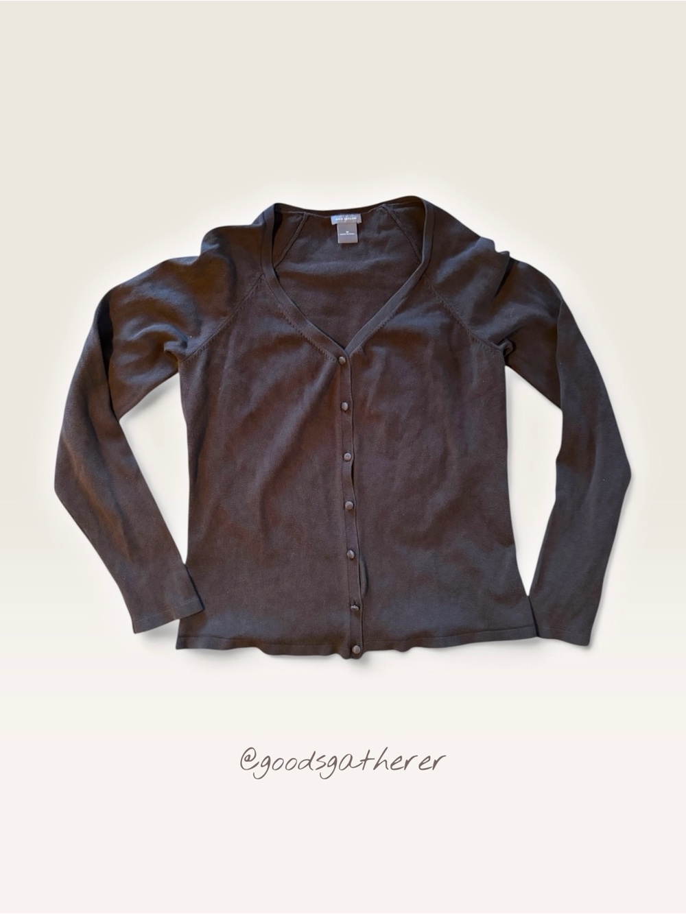 Ann Taylor Brown Silk Cashmere Blend Cardigan Sweater Women’s M